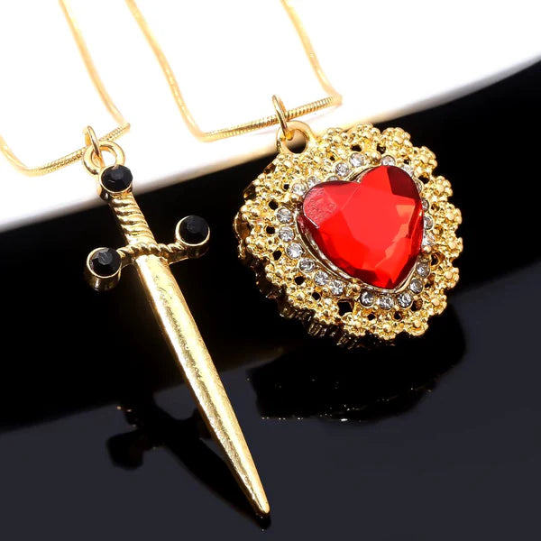 COLLAR PAREJA: ESPADA + CORAZÓN ❤️‍🔥⚔️