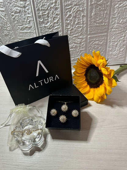 SET GIRASOLES GIRATORIOS 🌻📿💍