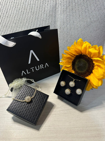 SET GIRASOLES GIRATORIOS 🌻📿💍