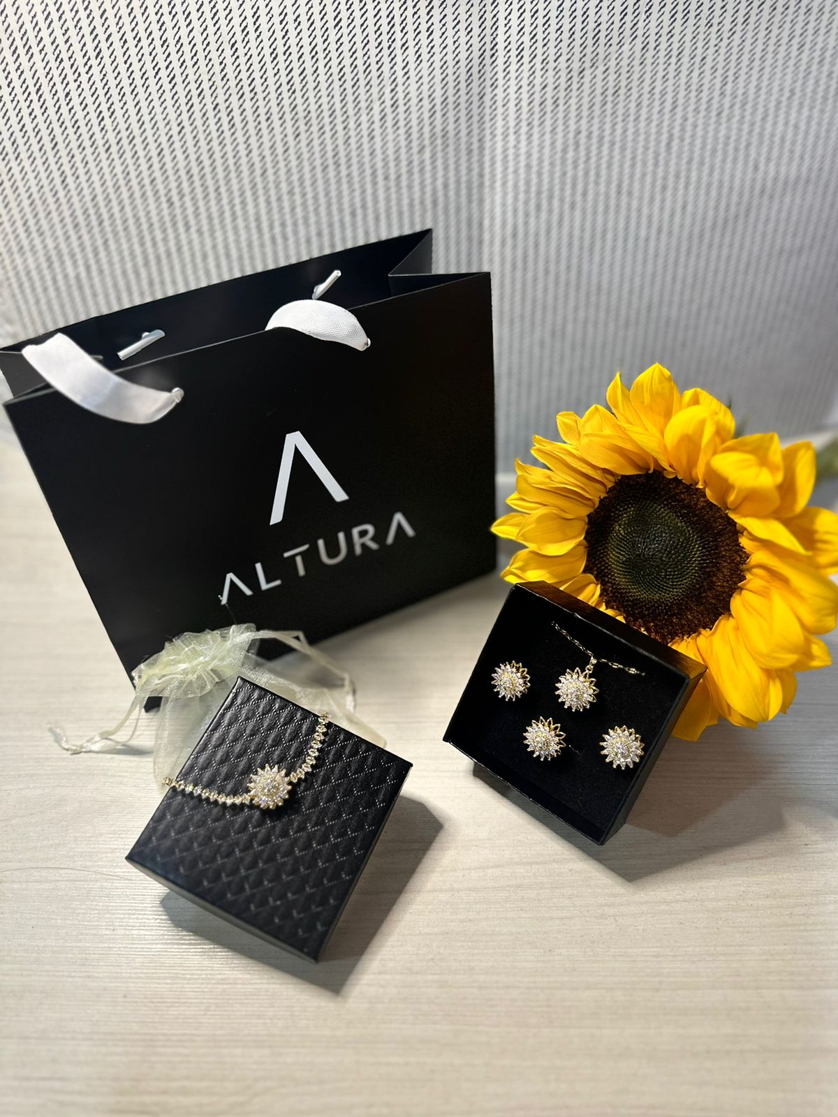 SET GIRASOLES GIRATORIOS 🌻📿💍