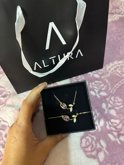 SET COLLAR + PULSERA TULIPAN 🌷