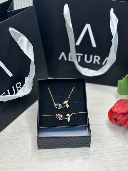 SET COLLAR + PULSERA TULIPAN 🌷