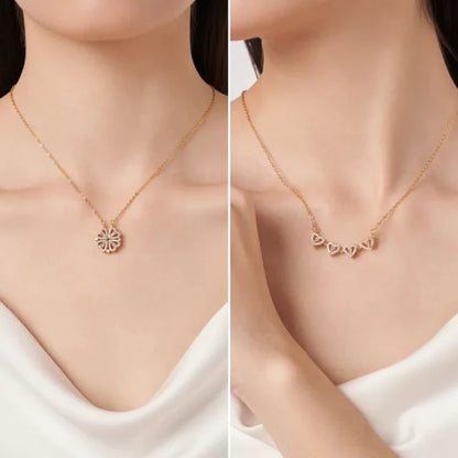 COLLAR TREBOL DE 4 CORAZONES 🖤🍀